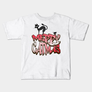 Merry Catmas - Street Art Kids T-Shirt